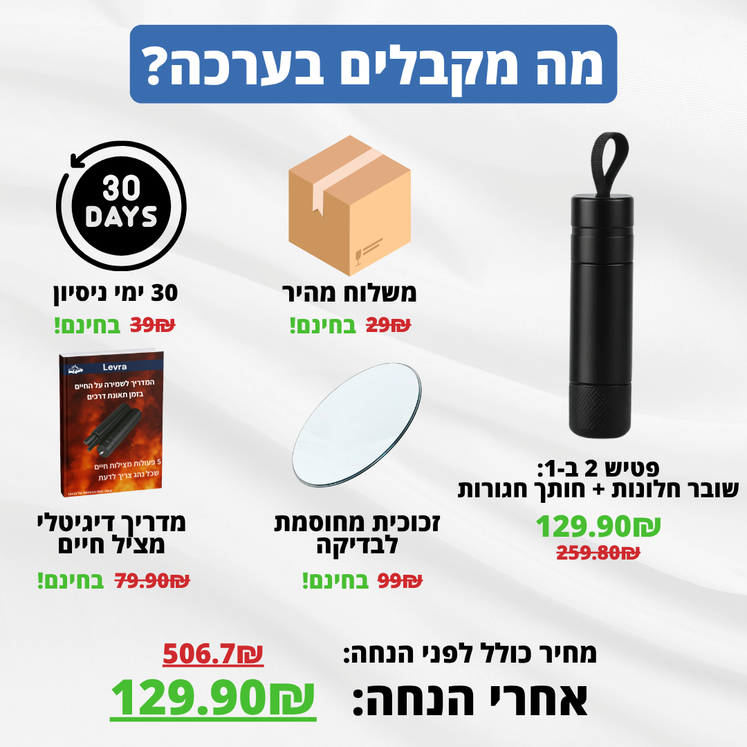 ™SwiftBreak - ערכת הצלה אישית